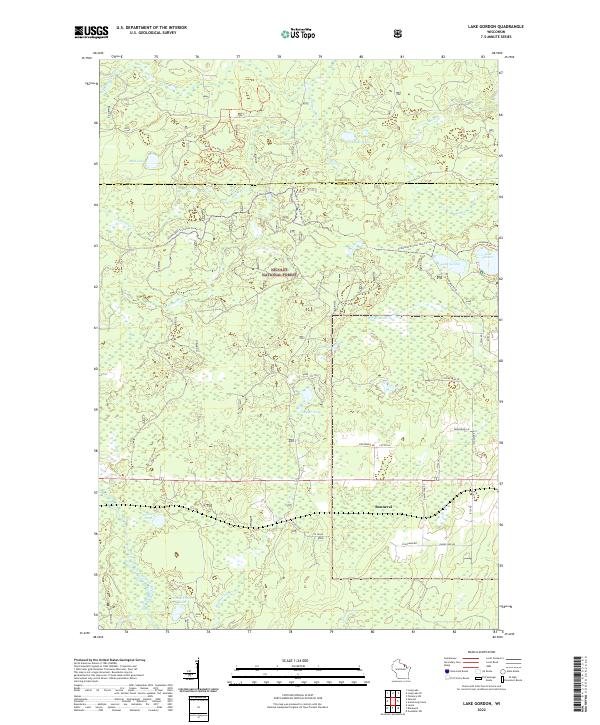 Lake Gordon topographic map thumbnail