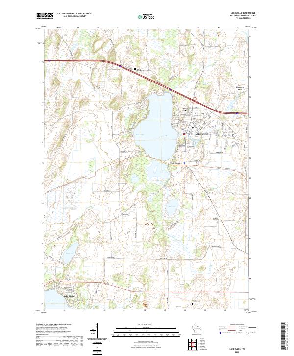 Lake Mills topographic map thumbnail