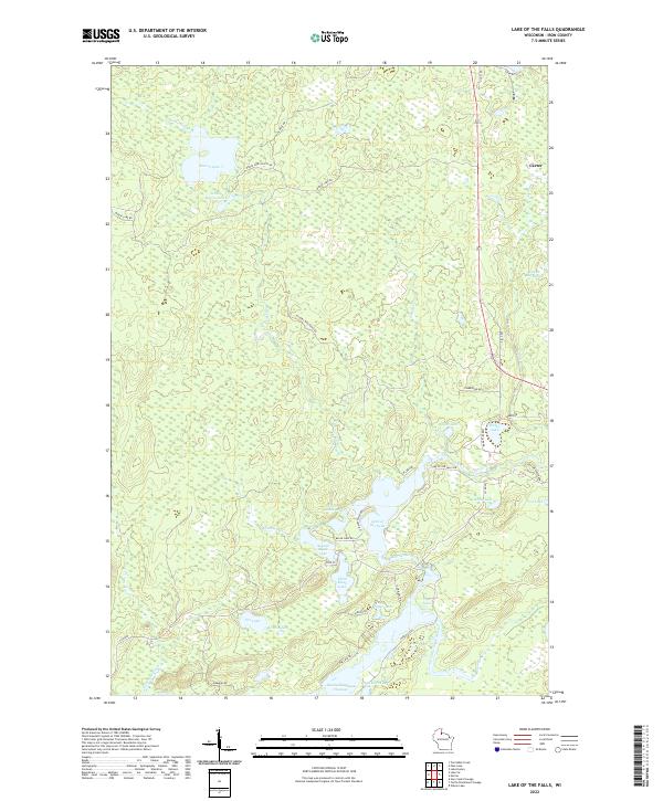 Lake of the Falls topographic map thumbnail