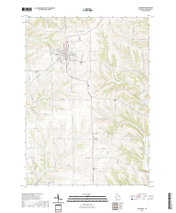 Lancaster topographic map thumbnail