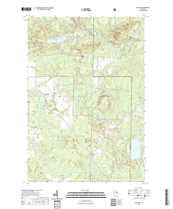 Langlade topographic map thumbnail