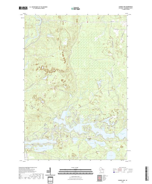 Legend Lake topographic map thumbnail
