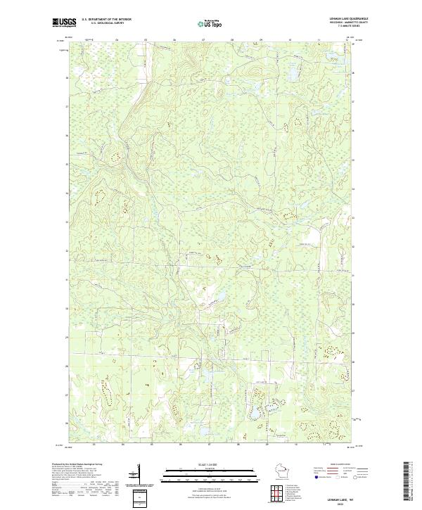 Lehman Lake topographic map thumbnail