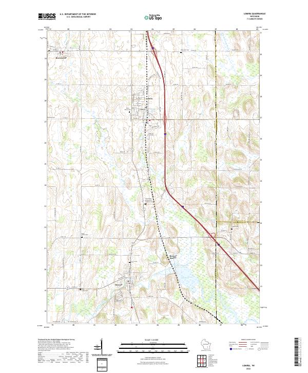 Lomira topographic map thumbnail