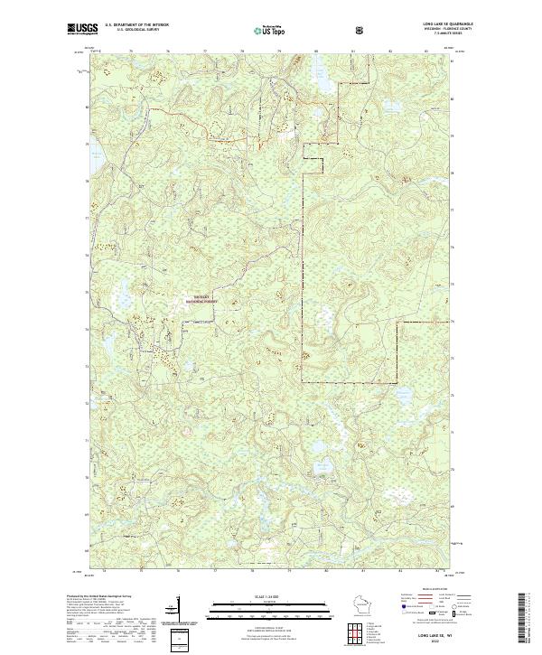 Long Lake SE topographic map thumbnail
