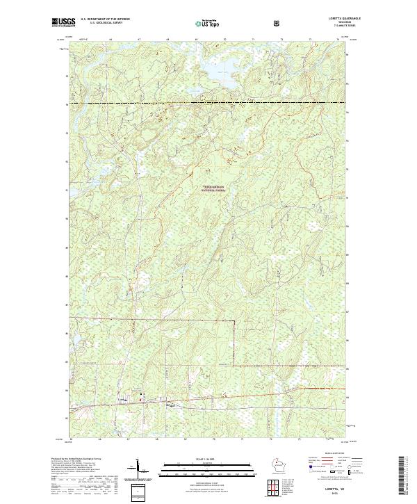 Loretta topographic map thumbnail