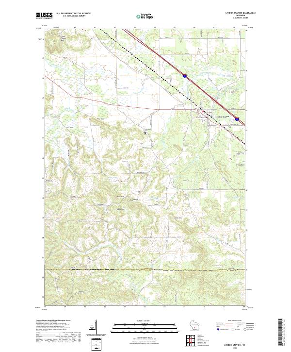 Lyndon Station topographic map thumbnail