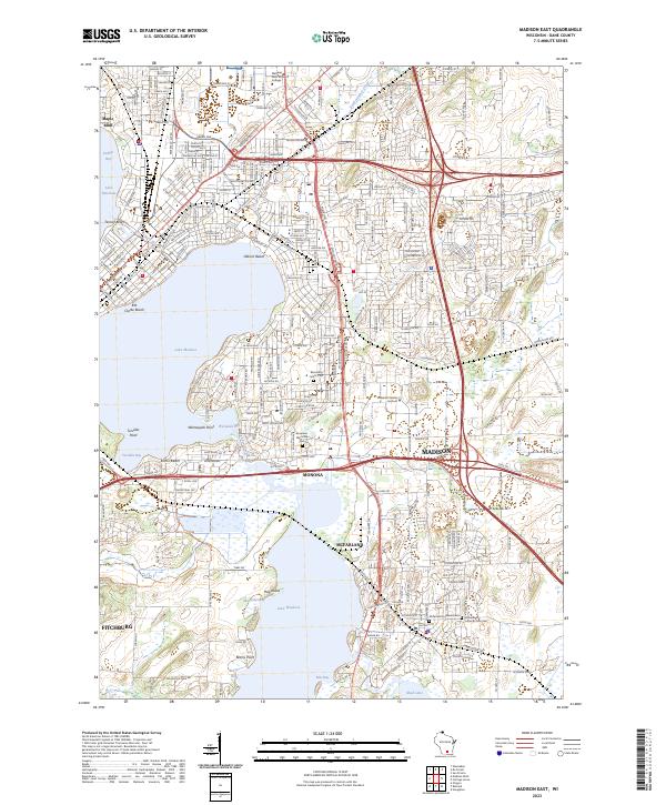 Madison East topographic map thumbnail