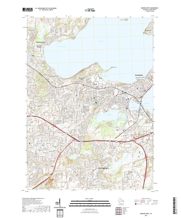 Madison West topographic map thumbnail