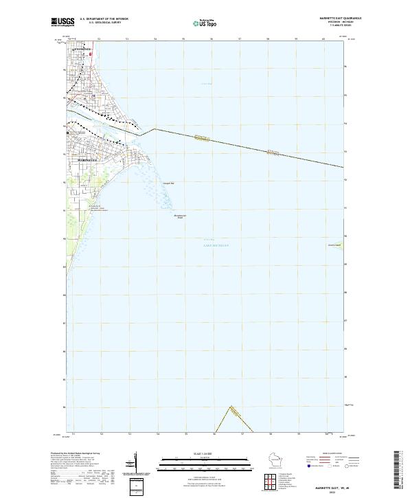 Marinette East topographic map thumbnail