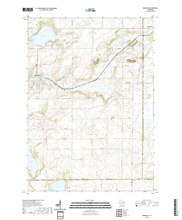 Markesan topographic map thumbnail