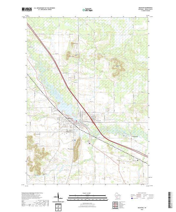 Mauston topographic map thumbnail