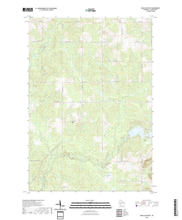 Mead Lake West topographic map thumbnail