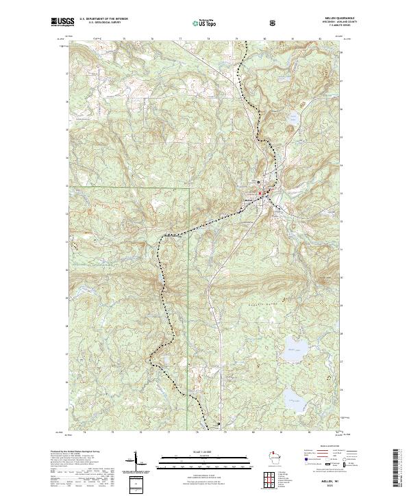 Mellen topographic map thumbnail
