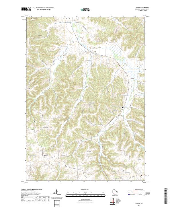 Melvina topographic map thumbnail
