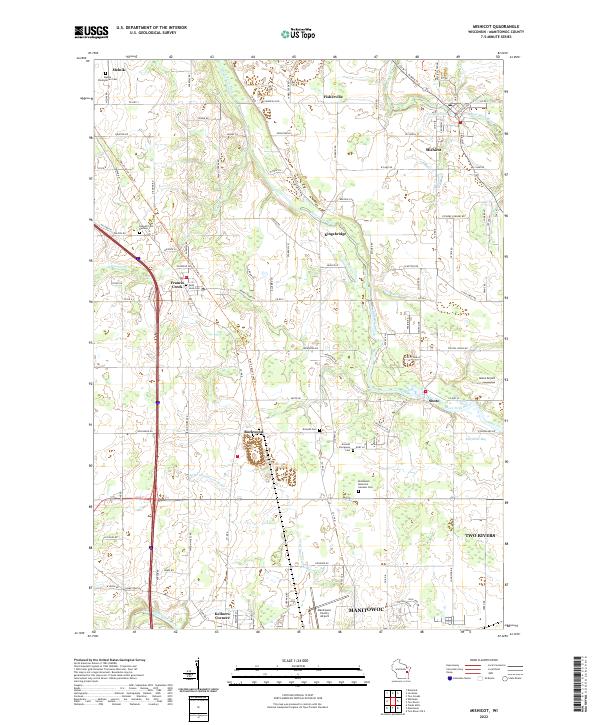 Mishicot topographic map thumbnail