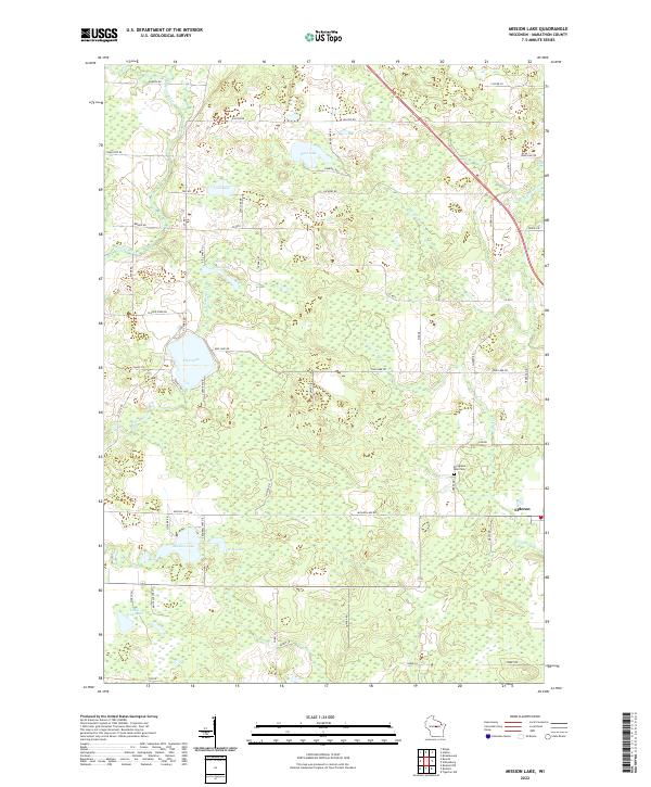 Mission Lake topographic map thumbnail