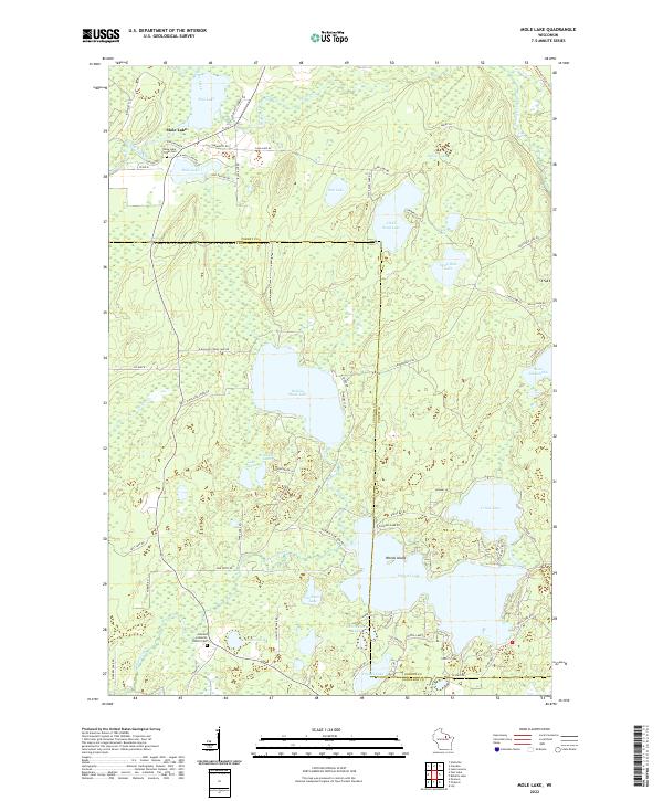 Mole Lake topographic map thumbnail