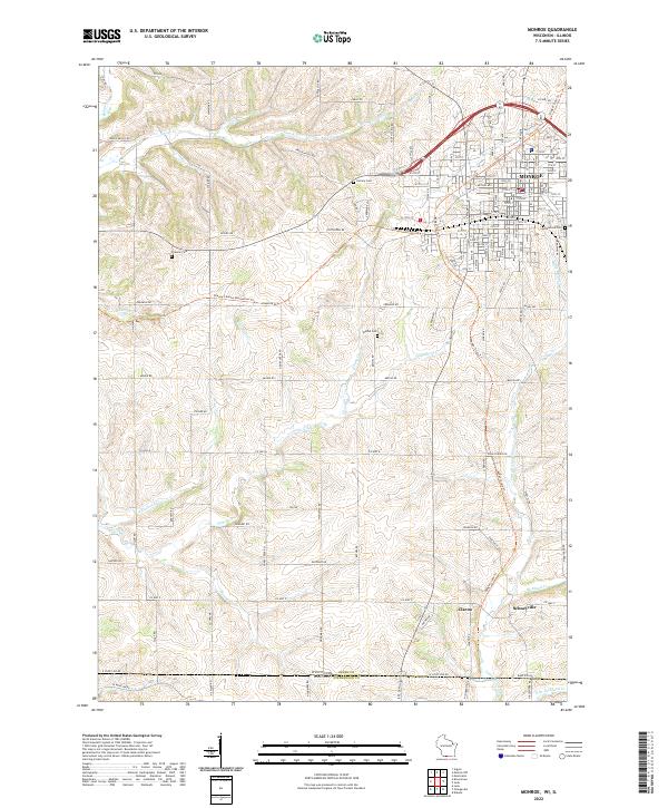 Monroe topographic map thumbnail