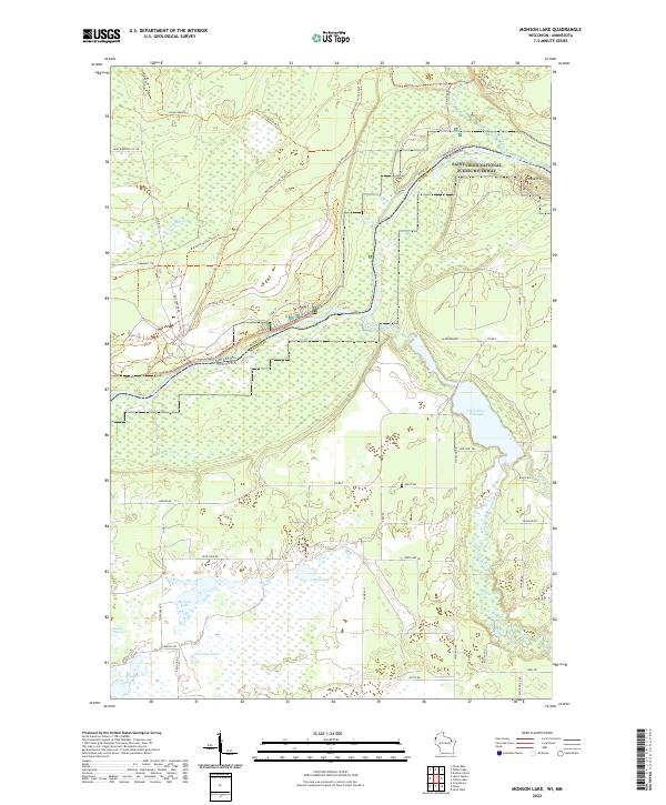 Monson Lake topographic map thumbnail