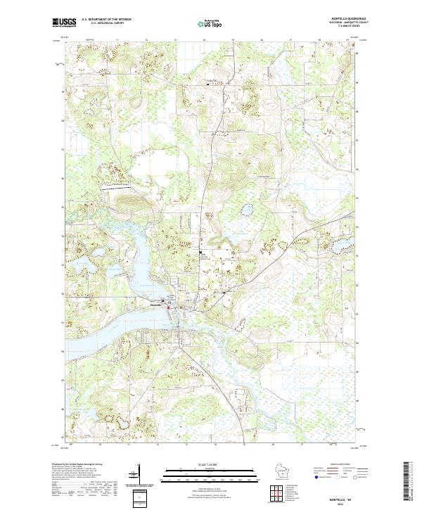 Montello topographic map thumbnail