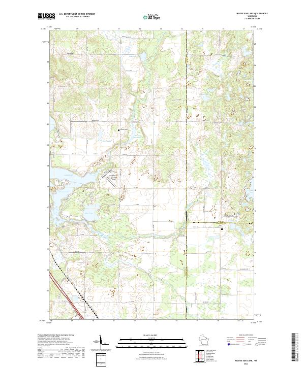 Moose Ear Lake topographic map thumbnail