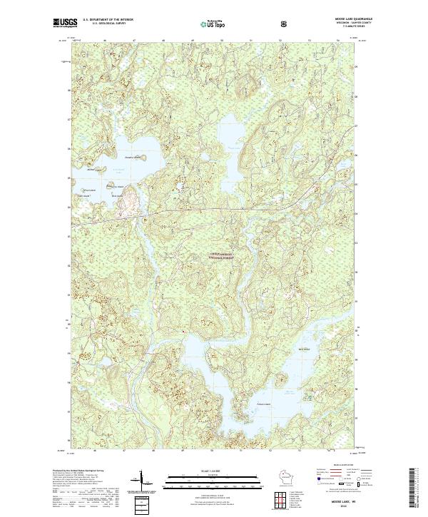 Moose Lake topographic map thumbnail