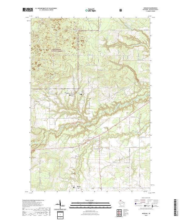 Moquah topographic map thumbnail