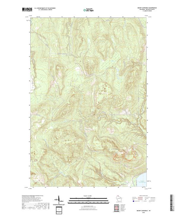 Mount Ashwabay topographic map thumbnail