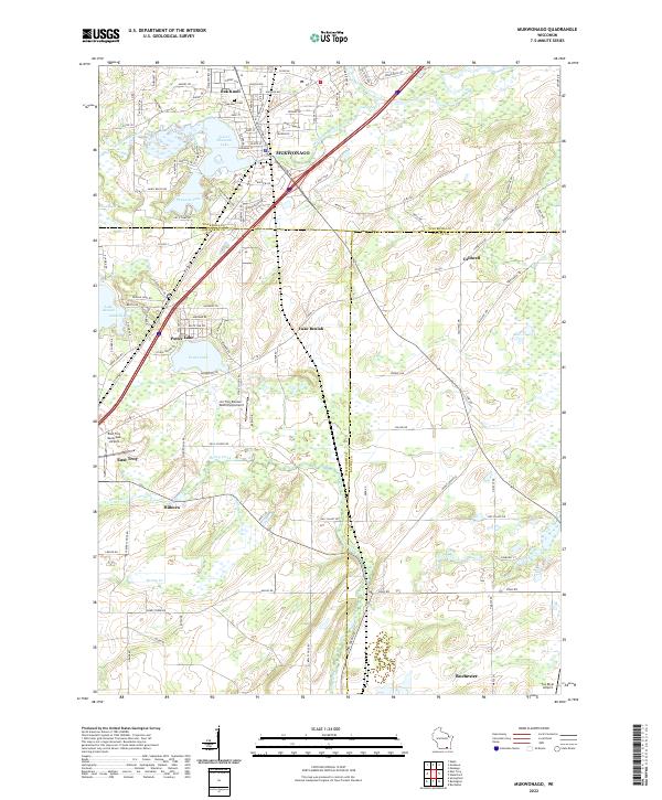 Mukwonago topographic map thumbnail
