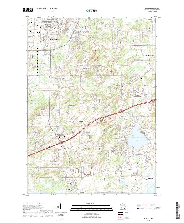 Muskego topographic map thumbnail