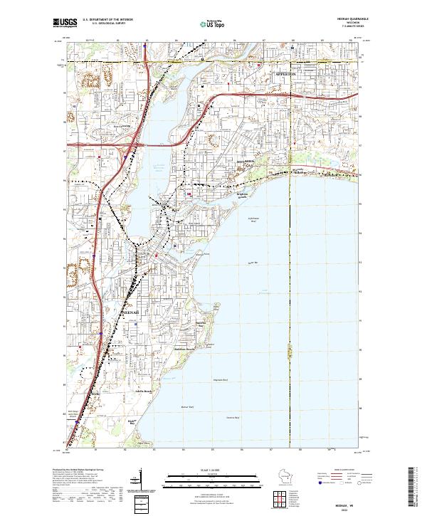 Neenah topographic map thumbnail