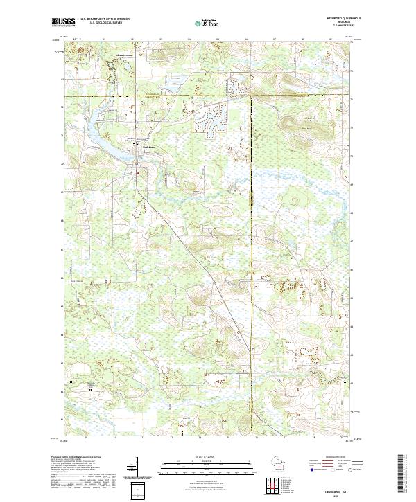 Neshkoro topographic map thumbnail