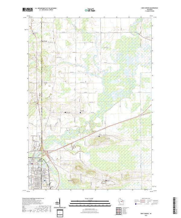New London topographic map thumbnail