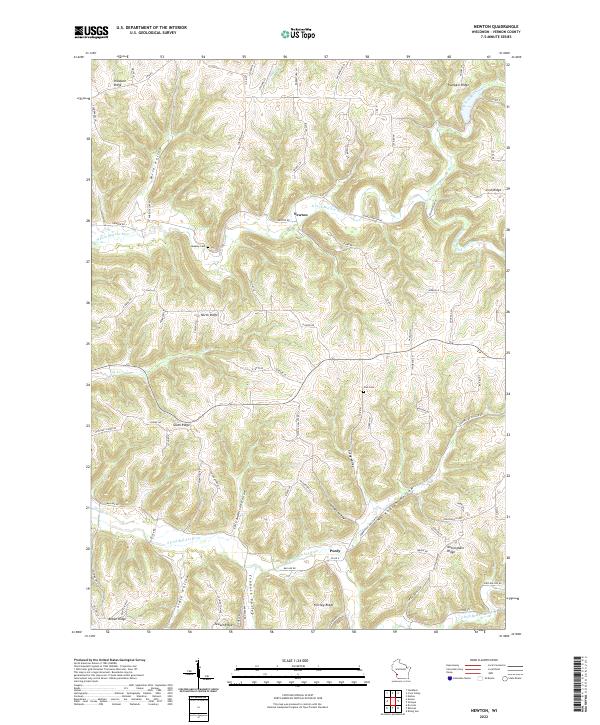 Newton topographic map thumbnail