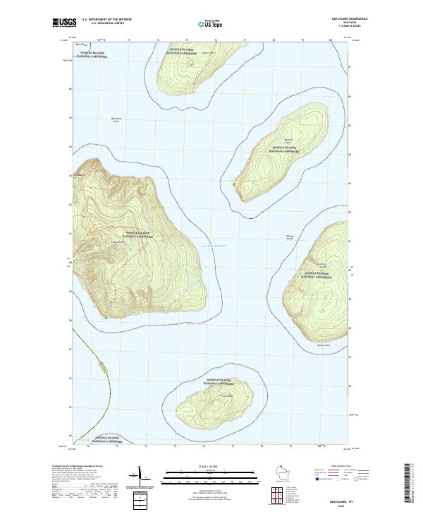 Oak Island topographic map thumbnail