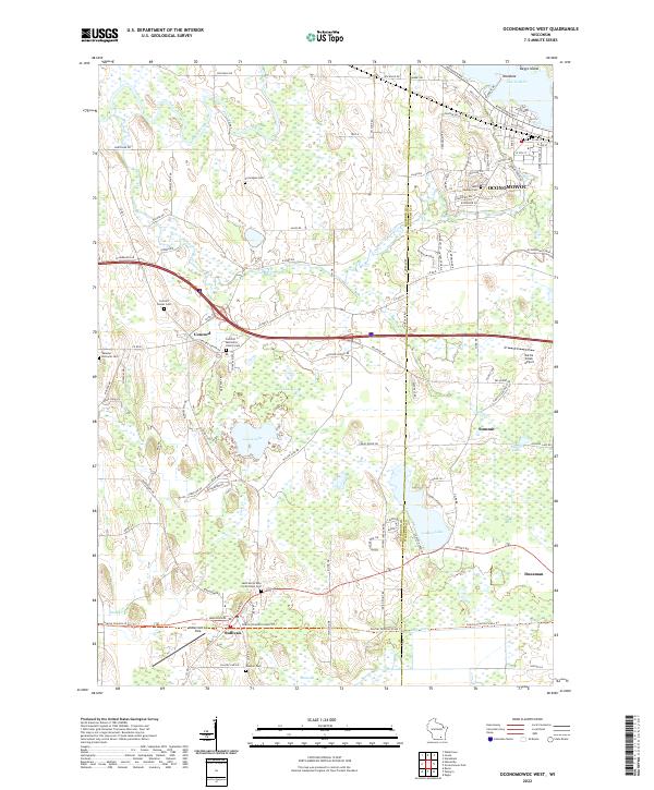 Oconomowoc West topographic map thumbnail