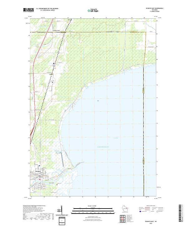 Oconto East topographic map thumbnail