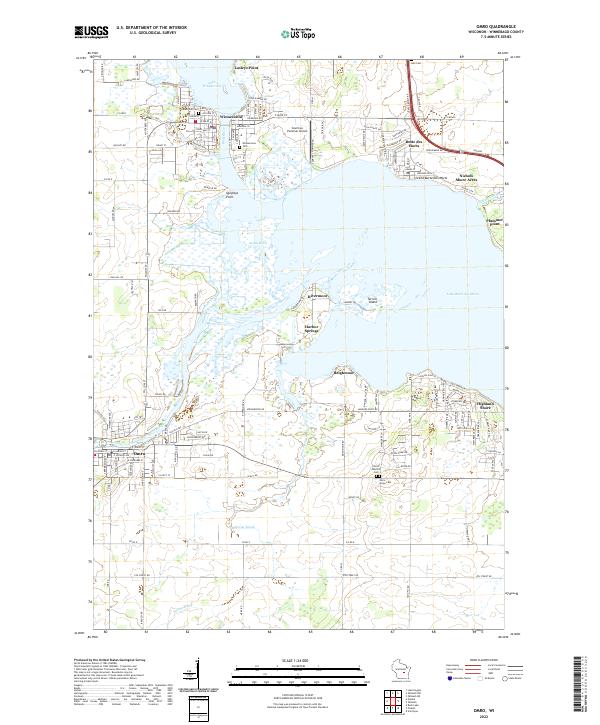 Omro topographic map thumbnail