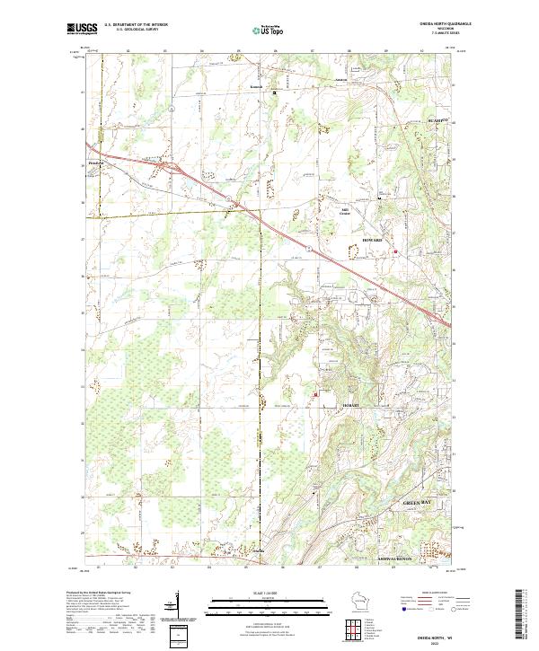 Oneida North topographic map thumbnail