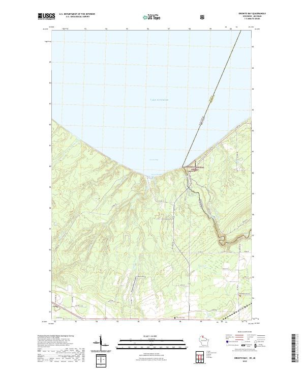 Oronto Bay topographic map thumbnail