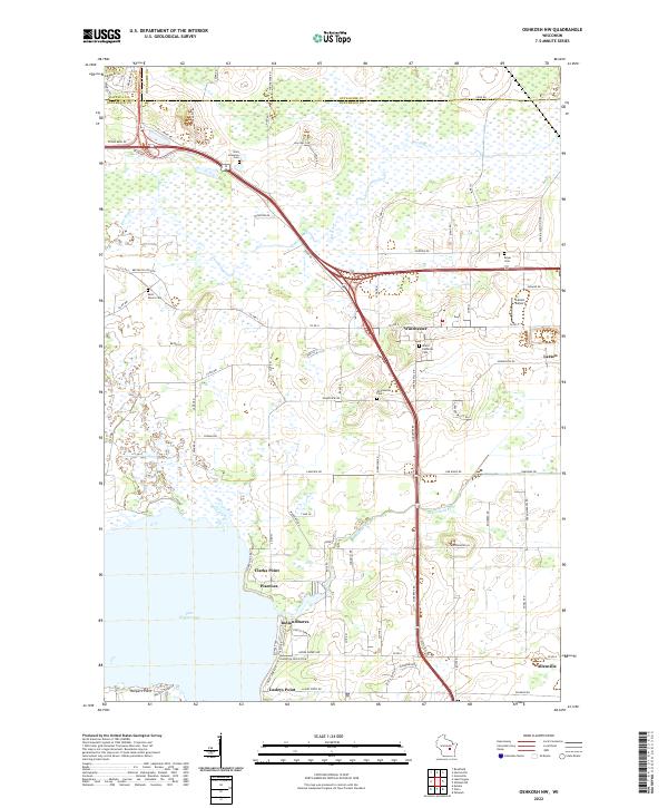 Oshkosh NW topographic map thumbnail