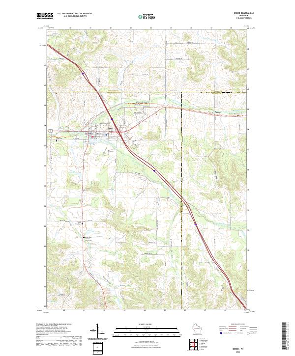 Osseo topographic map thumbnail