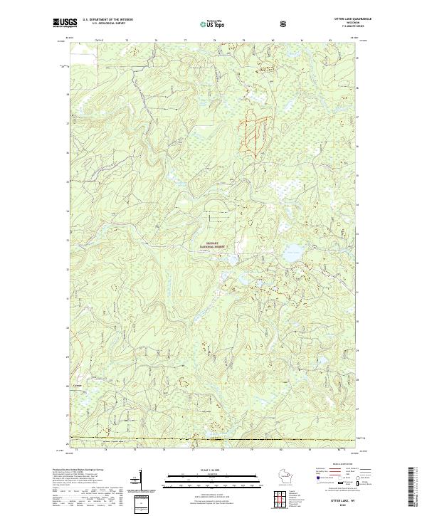 Otter Lake topographic map thumbnail