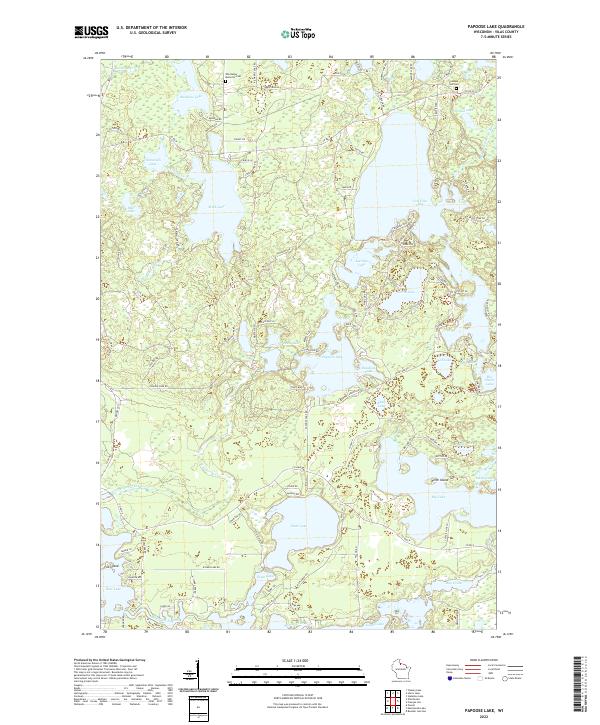Papoose Lake topographic map thumbnail