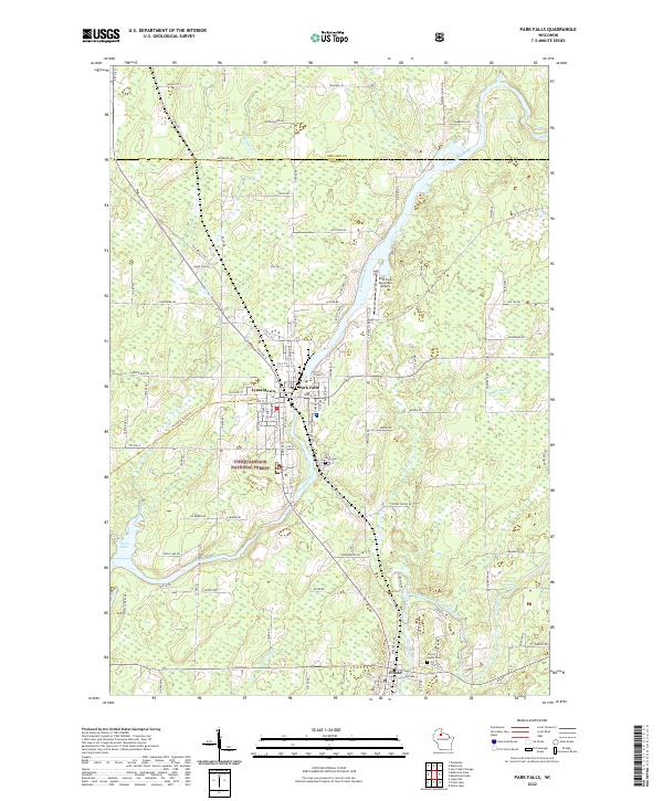 Park Falls topographic map thumbnail