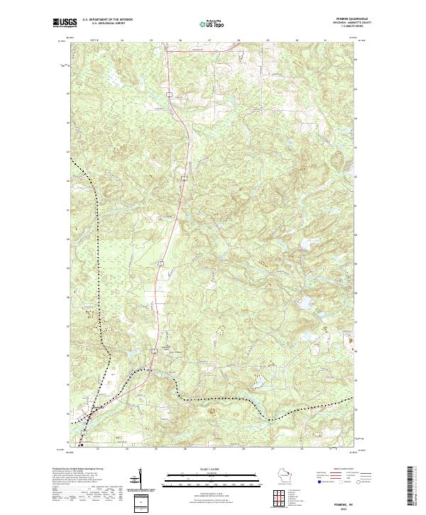 Pembine topographic map thumbnail