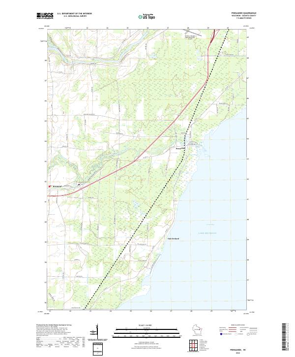 Pensaukee topographic map thumbnail