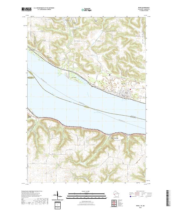 Pepin topographic map thumbnail