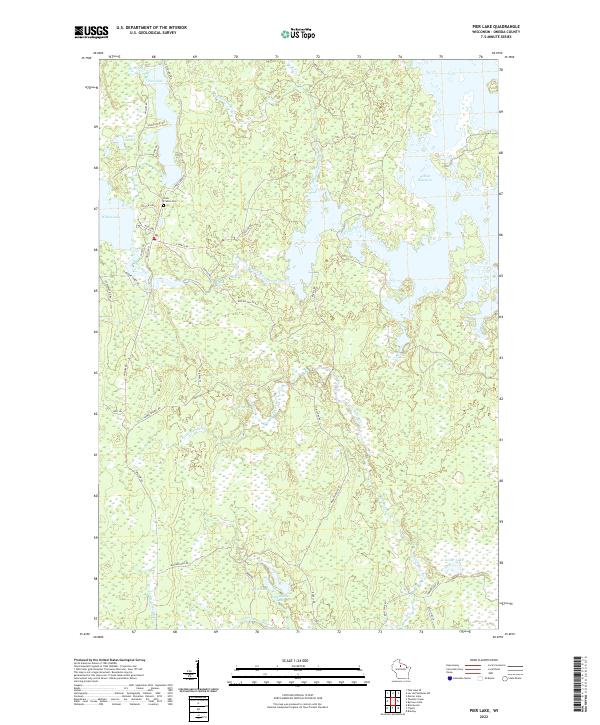 Pier Lake topographic map thumbnail